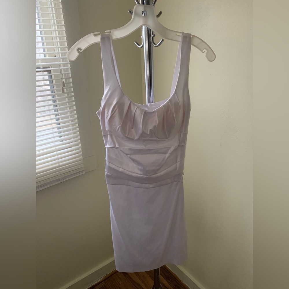 White silk dress